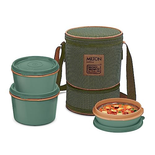 FLEXI 2+1 LUNCH BOX 1050ML GREEN (AM-FL2+1LB1050GR969-BM)