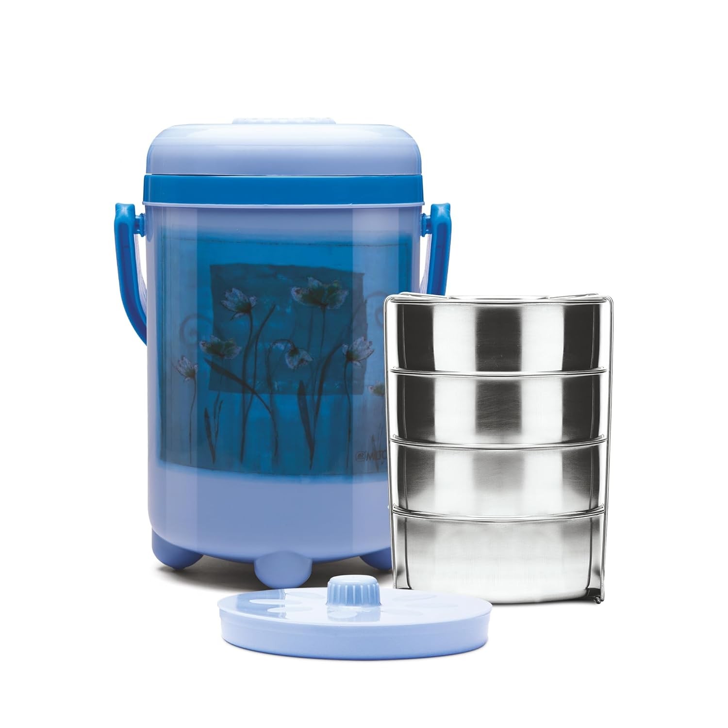 KNIGHT 3040ML 4 CONTAINER TIFFIN BLUE (AM-KN4C3040BL529-BM)