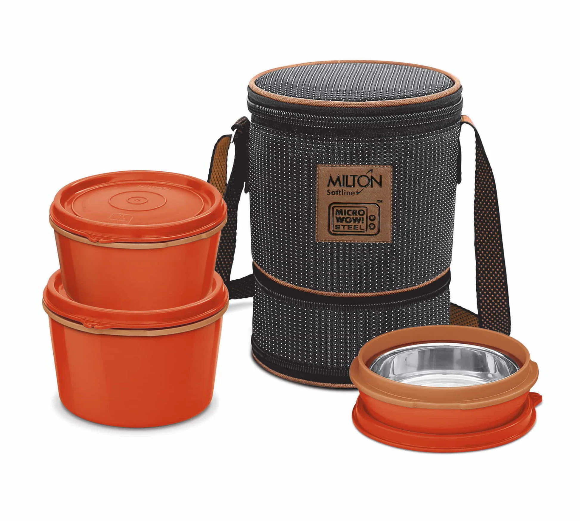 FLEXI 2+1 LUNCH BOX 1050ML ORANGE (AM-FL2+1LB1050OR971-BM)