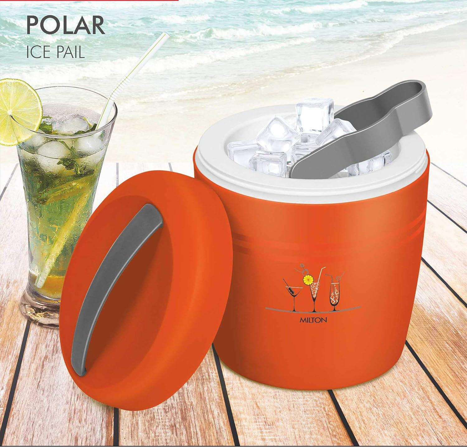 POLAR ICE PAIL 1500 ICE BOX ORANGE (AM-POIP1500OR863-BM)