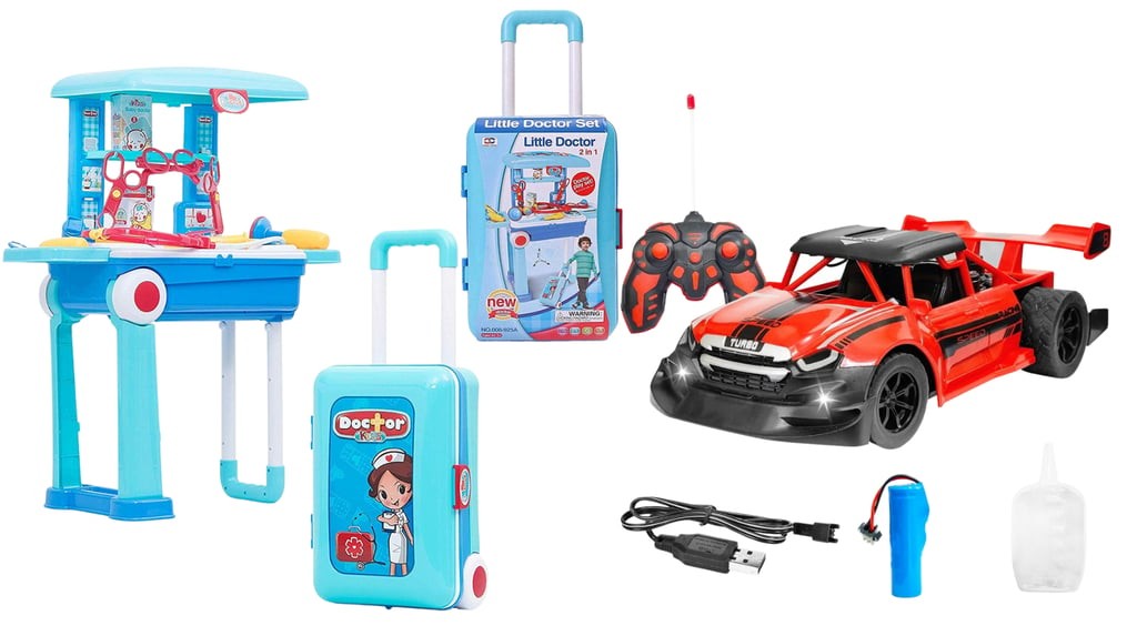 Kids Doctor Set and Remote Control Car Bundle - AM00966NT Perfect toy gift for creative learning and fun racing