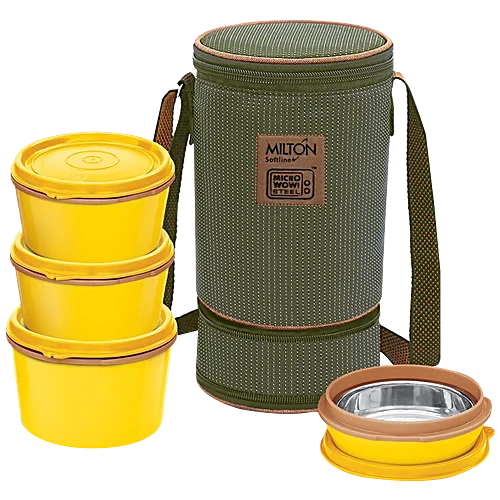 FLEXI 3+1 LUNCH BOX 1400ML YELLOW (AM-FL3+1LB1400YE975-BM)